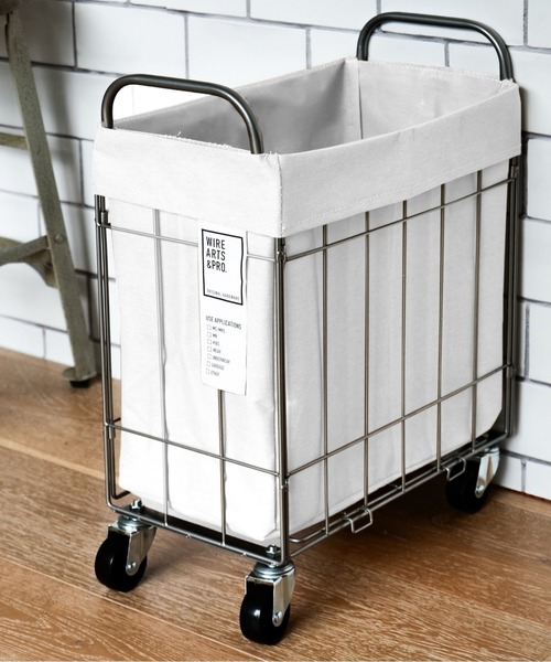 ブリッド フォールディング ランドリー スクエアバスケット 収納 / BRID FOLDING LAUNDRY_SQUARE BASKET with CASTER［28L］（収納グッズ）｜WIRE ARTS & PRO.（ワイヤーアーツアンドプロ）