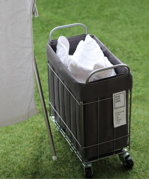 BRID（ブリッド）の「ブリッド フォールディング ランドリー スクエアバスケット 収納 / BRID FOLDING LAUNDRY_SQUARE BASKET with CASTER［28L］（収納グッズ・レディース・ホワイト/ライトグレー/ベージュ/ダークグレー/ブラウン・FREE）」の3枚目の写真