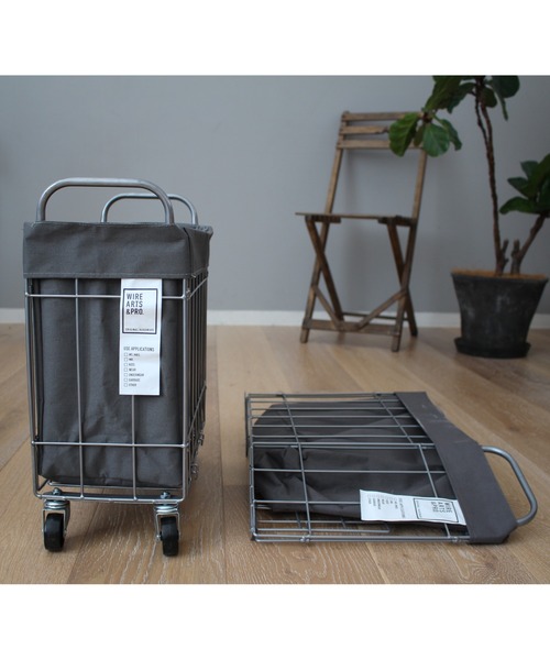 BRID（ブリッド）の「ブリッド フォールディング ランドリー スクエアバスケット 収納 / BRID FOLDING LAUNDRY_SQUARE BASKET with CASTER［28L］（収納グッズ・レディース・ホワイト/ライトグレー/ベージュ/ダークグレー/ブラウン・FREE）」の11枚目の写真