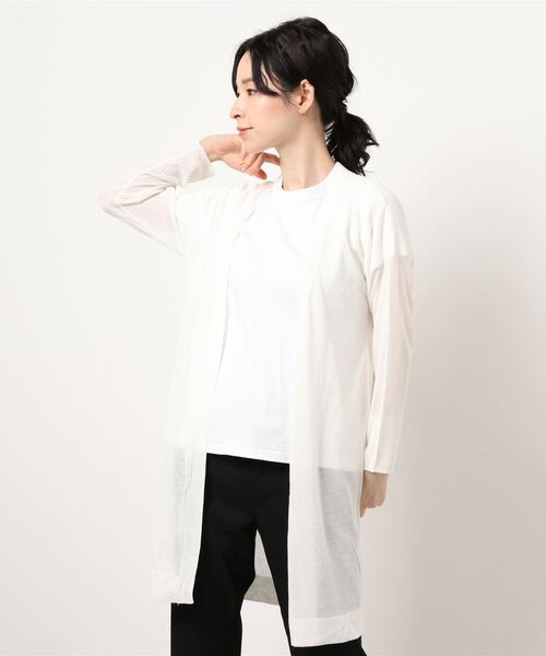 INTERPLANET（インタープラネット）の「さらさらサイド釦ミドルカーデ（カーディガン/ボレロ・レディース・ベージュ/グレー/オフホワイト/ブルー・FREE）」の20枚目の写真