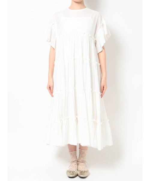 merry jenny（メリージェニー）の「ティアードティアードスリーブワンピース（ワンピース・レディース・ベージュ/ブラック・FREE）」の22枚目の写真