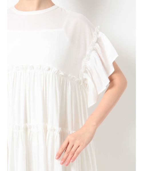 merry jenny（メリージェニー）の「ティアードティアードスリーブワンピース（ワンピース・レディース・ベージュ/ブラック・FREE）」の4枚目の写真