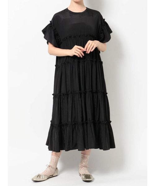 merry jenny（メリージェニー）の「ティアードティアードスリーブワンピース（ワンピース・レディース・ベージュ/ブラック・FREE）」の20枚目の写真