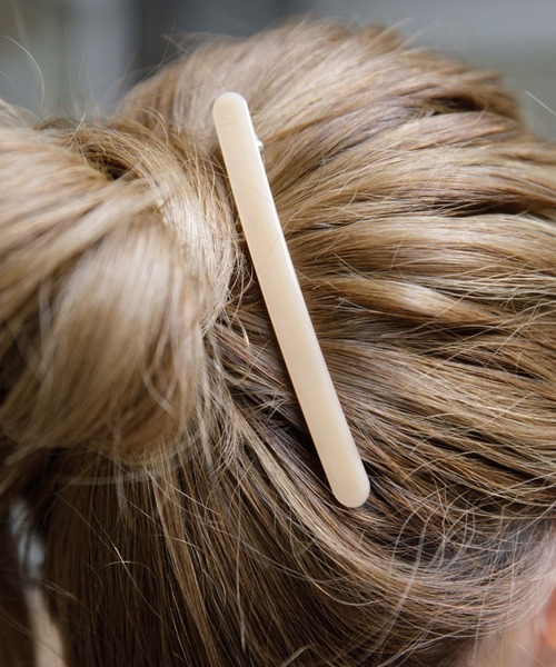 flower（フラワー）の「キャンディスリムバレッタ（バレッタ/ヘアクリップ・レディース・ベージュ/ブラウン/アイボリー・FREE）」の3枚目の写真