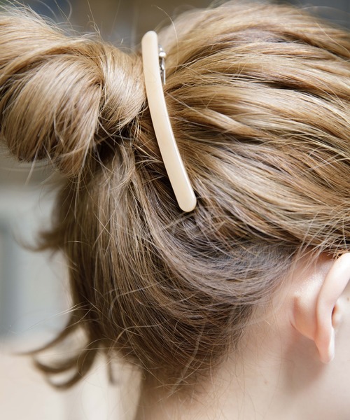 flower（フラワー）の「キャンディスリムバレッタ（バレッタ/ヘアクリップ・レディース・ベージュ/ブラウン/アイボリー・FREE）」の6枚目の写真