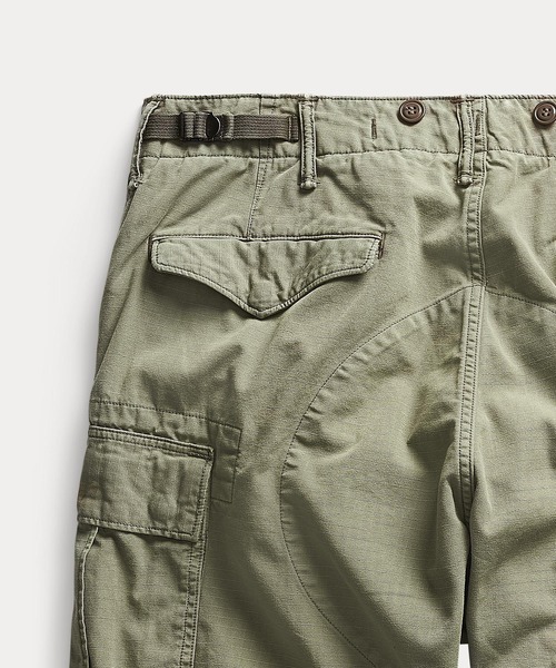 【美品】ダブルアールエル カーゴパンツ ドローコード リップストップ グレー系 DOUBLE RL RALPH LAUREN/ダブル アール エル ラルフ ローレン