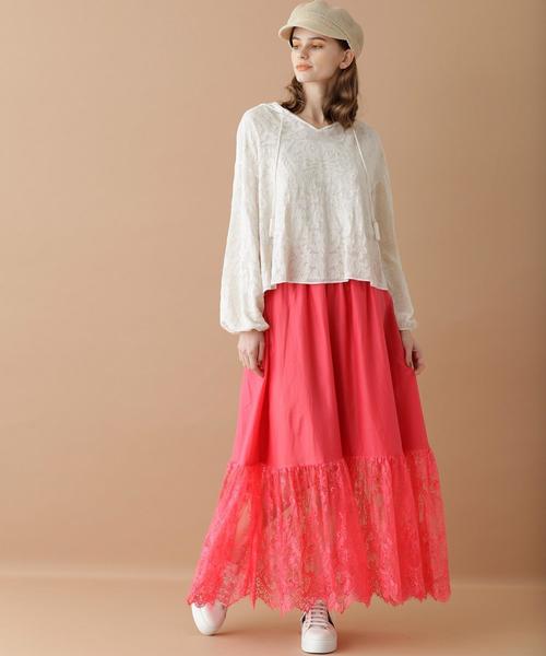 GRACE CONTINENTAL（グレースコンチネンタル）の「レース切替ロング  