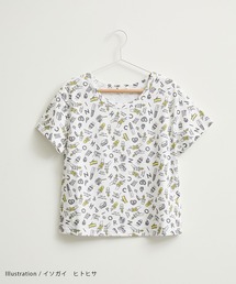 ROPE' PICNIC（ロペピクニック）の「【イソガイ ヒトヒサ×ROPE' PICNIC KIDS】手書き風総柄Ｔシャツ（Tシャツ/カットソー・キッズ）」