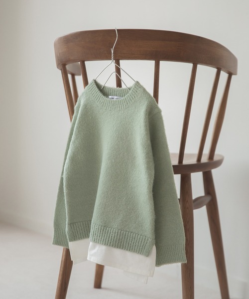 GLOBAL WORK（グローバルワーク）の「【キッズ】Hug meフワフワレイヤード/885376（ニット/セーター・キッズ・ホワイト/ライトブルー/ブラック/ダークブラウン/ベージュ/ネイビー/サックスブルー/ライトグリーン/その他・110cm/140cm/130cm/120cm/100cm）」の15枚目の写真