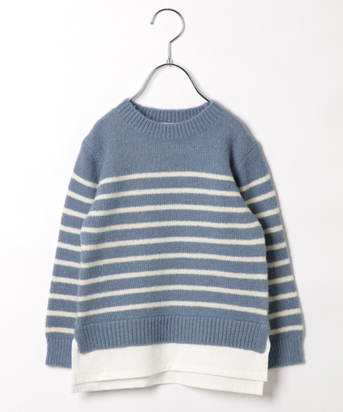 GLOBAL WORK（グローバルワーク）の「【キッズ】Hug meフワフワレイヤード/885376（ニット/セーター・キッズ・ホワイト/ライトブルー/ブラック/ダークブラウン/ベージュ/ネイビー/サックスブルー/ライトグリーン/その他・110cm/140cm/130cm/120cm/100cm）」の21枚目の写真