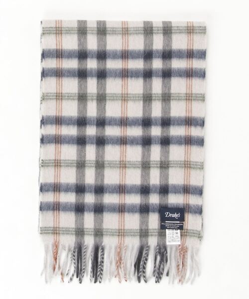 Drake's チェック柄マフラー