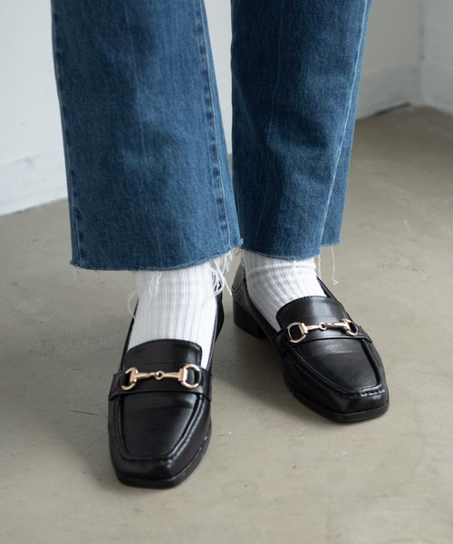 Aunt Marie's(アントマリーズ)の「スクエアトゥビットローファー/AUNT MARIE'S(ローファー・レディース・ブラック/アイボリー・SMALL/MEDIUM/LARGE)」の17枚目の写真