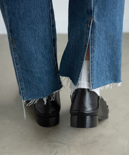 Aunt Marie's(アントマリーズ)の「スクエアトゥビットローファー/AUNT MARIE'S(ローファー・レディース・ブラック/アイボリー・SMALL/MEDIUM/LARGE)」の5枚目の写真