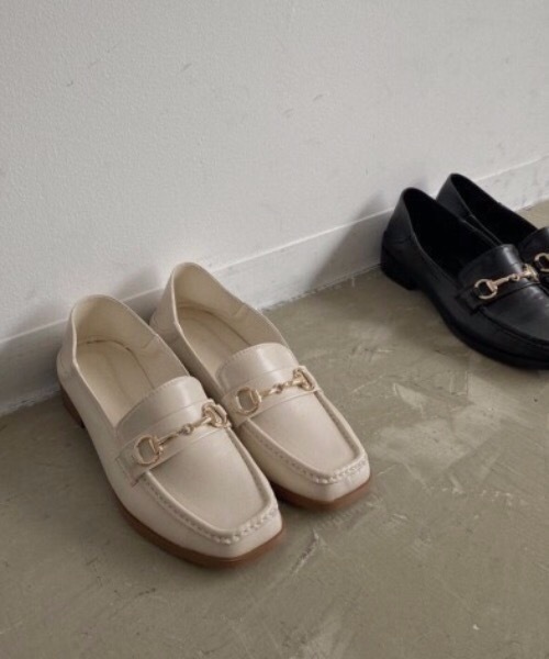 Aunt Marie's(アントマリーズ)の「スクエアトゥビットローファー/AUNT MARIE'S(ローファー・レディース・ブラック/アイボリー・SMALL/MEDIUM/LARGE)」の20枚目の写真