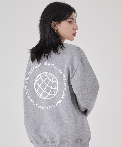 ACOVER(オコボ)の「『ACOVER/オコボ』BACK EARTH 650G SWEATSHIRT/バック アース スウェットシャツ プルオーバー(スウェット・レディース・ブラック/グレー/インディゴブルー/アイボリー・M)」の4枚目の写真