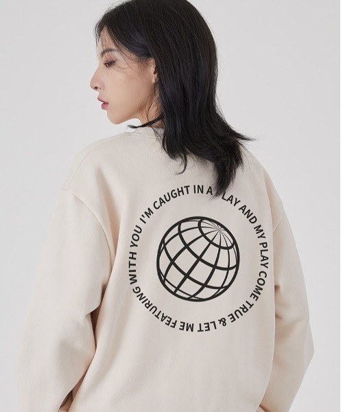 ACOVER(オコボ)の「『ACOVER/オコボ』BACK EARTH 650G SWEATSHIRT/バック アース スウェットシャツ プルオーバー(スウェット・レディース・ブラック/グレー/インディゴブルー/アイボリー・M)」の2枚目の写真