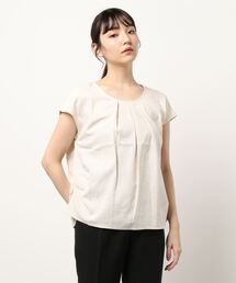 【EDDY GRACE/エディ グレイス】フレンチスリーブタックブラウス