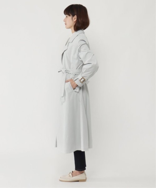 ikka（イッカ）の「エアフローツイルスプリングコート（トレンチコート・レディース・グレー/ベージュ・M）」の4枚目の写真