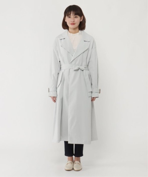 ikka（イッカ）の「エアフローツイルスプリングコート（トレンチコート・レディース・グレー/ベージュ・M）」の6枚目の写真