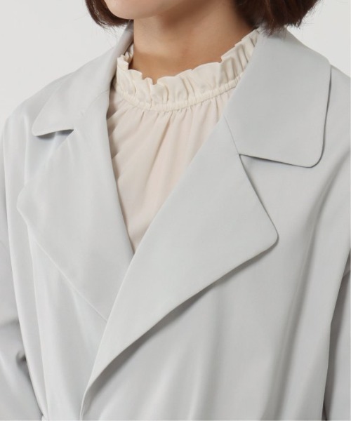 ikka（イッカ）の「エアフローツイルスプリングコート（トレンチコート・レディース・グレー/ベージュ・M）」の9枚目の写真