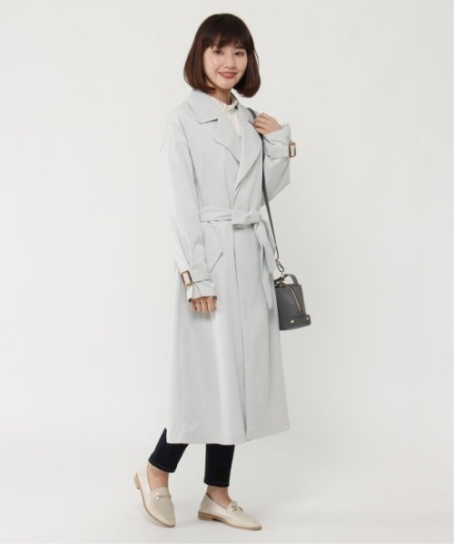 ikka（イッカ）の「エアフローツイルスプリングコート（トレンチコート・レディース・グレー/ベージュ・M）」の16枚目の写真