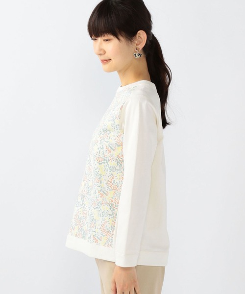 DECOY SINCE 1981(デコイシンスイチキュウハチイチ)の「オーガニックコットン小花柄プルオーバー(Tシャツ/カットソー・レディース・ネイビー/ベージュ・L/LL/M)」の9枚目の写真