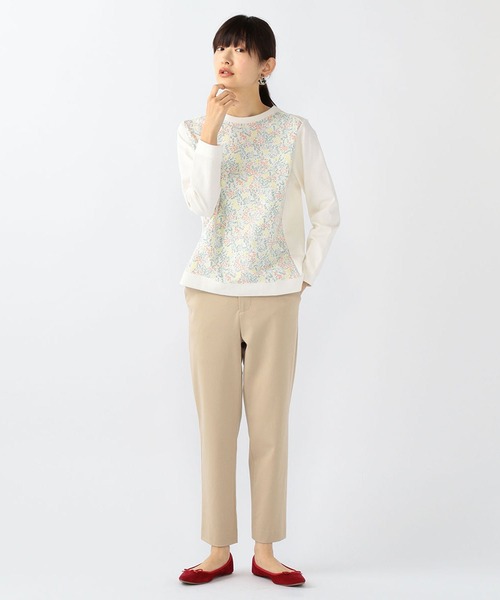 DECOY SINCE 1981(デコイシンスイチキュウハチイチ)の「オーガニックコットン小花柄プルオーバー(Tシャツ/カットソー・レディース・ネイビー/ベージュ・L/LL/M)」の6枚目の写真