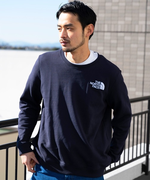 THE NORTH FACE（ザノースフェイス）の「THE NORTH FACE ロゴスウェット（スウェット・メンズ・ブラック/パープル/ネイビー・SMALL/MEDIUM/LARGE/X-LARGE）」の3枚目の写真