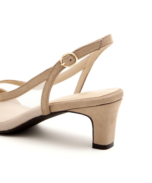 NATURAL BEAUTY BASIC（ナチュラルビューティーベーシック）の「チュールスクエアバックバンド（パンプス・レディース・ベージュ/ダークブルー・SMALL/MEDIUM/LARGE）」の8枚目の写真