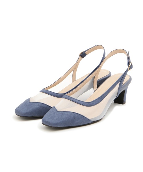 NATURAL BEAUTY BASIC（ナチュラルビューティーベーシック）の「チュールスクエアバックバンド（パンプス・レディース・ベージュ/ダークブルー・SMALL/MEDIUM/LARGE）」の11枚目の写真
