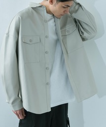 オーバーサイズ シンセティックレザーCPOジャケット