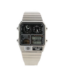 WATCHES（ウォッチズ）の「CITIZEN / ANA-DEGI TEMP アナデジ ウォッチ シルバー JG2101-78E（置時計）」