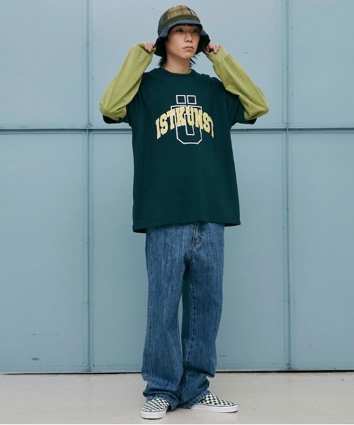 ISTKUNST（イストクンスト）の「【ISTKUNST】UNIVERSITY EMBLEM TEE / イストクンスト ユニバーシティ エンブレム 半袖 Tシャツ（Tシャツ/カットソー・メンズ・グリーン/ホワイト/ネイビー・MEDIUM/LARGE）」の15枚目の写真