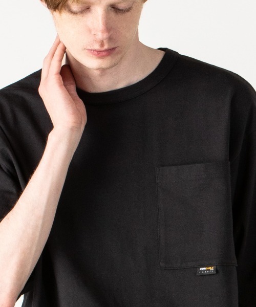 rehacer(レアセル)の「rehacer : CORDURA Fabric Wide Pocket CS Made in Japan / コーデュラ ファブリック ワイドポケットカットソ ーメイドインジャパン(Tシャツ/カットソー・メンズ・ホワイト/ブラック・SMALL/MEDIUM/LARGE/X-LARGE)」の2枚目の写真