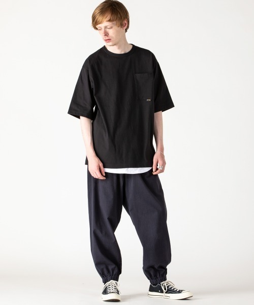 rehacer(レアセル)の「rehacer : CORDURA Fabric Wide Pocket CS Made in Japan / コーデュラ ファブリック ワイドポケットカットソ ーメイドインジャパン(Tシャツ/カットソー・メンズ・ホワイト/ブラック・SMALL/MEDIUM/LARGE/X-LARGE)」の15枚目の写真