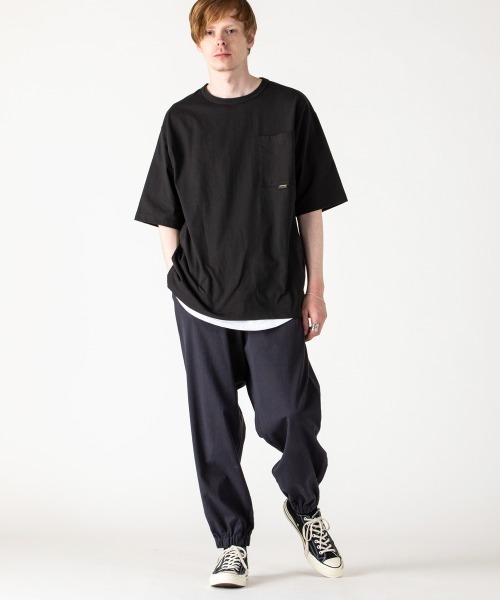 rehacer(レアセル)の「rehacer : CORDURA Fabric Wide Pocket CS Made in Japan / コーデュラ ファブリック ワイドポケットカットソ ーメイドインジャパン(Tシャツ/カットソー・メンズ・ホワイト/ブラック・SMALL/MEDIUM/LARGE/X-LARGE)」の17枚目の写真