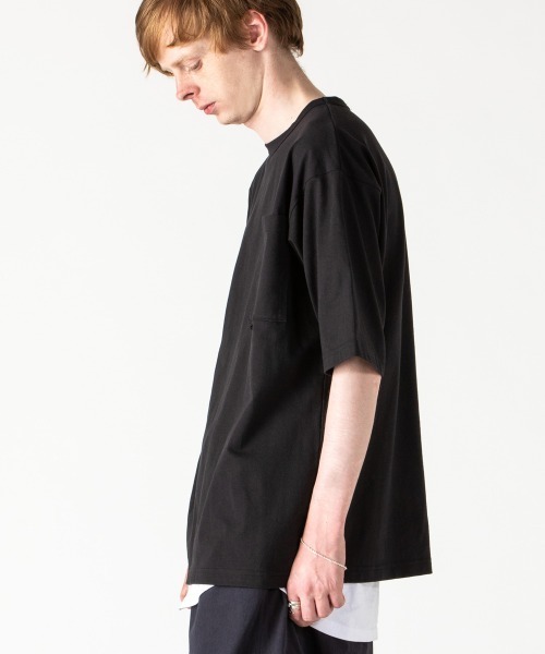 rehacer(レアセル)の「rehacer : CORDURA Fabric Wide Pocket CS Made in Japan / コーデュラ ファブリック ワイドポケットカットソ ーメイドインジャパン(Tシャツ/カットソー・メンズ・ホワイト/ブラック・SMALL/MEDIUM/LARGE/X-LARGE)」の19枚目の写真