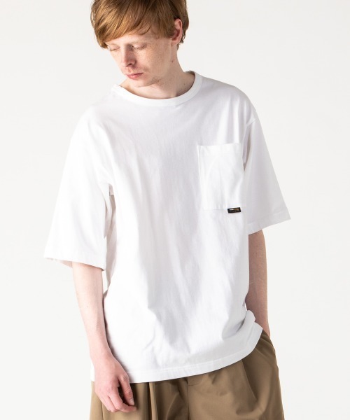 rehacer(レアセル)の「rehacer : CORDURA Fabric Wide Pocket CS Made in Japan / コーデュラ ファブリック ワイドポケットカットソ ーメイドインジャパン(Tシャツ/カットソー・メンズ・ホワイト/ブラック・SMALL/MEDIUM/LARGE/X-LARGE)」の12枚目の写真
