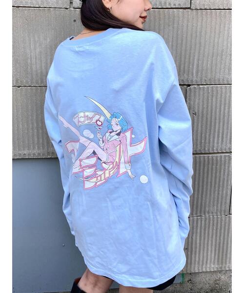 スナック エミュット（スナックエミュット）の「【オリジナル】電Q×スナックエミュット MOONロンT（Tシャツ/カットソー・レディース・サックスブルー/ホワイト/ブラック・FREE）」の16枚目の写真