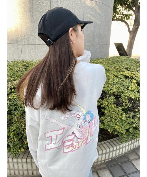 スナック エミュット（スナックエミュット）の「【オリジナル】電Q×スナックエミュット MOONロンT（Tシャツ/カットソー・レディース・サックスブルー/ホワイト/ブラック・FREE）」の4枚目の写真