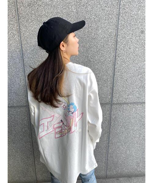 スナック エミュット（スナックエミュット）の「【オリジナル】電Q×スナックエミュット MOONロンT（Tシャツ/カットソー・レディース・サックスブルー/ホワイト/ブラック・FREE）」の8枚目の写真