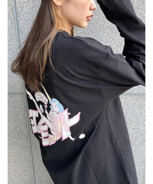 スナック エミュット（スナックエミュット）の「【オリジナル】電Q×スナックエミュット MOONロンT（Tシャツ/カットソー・レディース・サックスブルー/ホワイト/ブラック・FREE）」の5枚目の写真