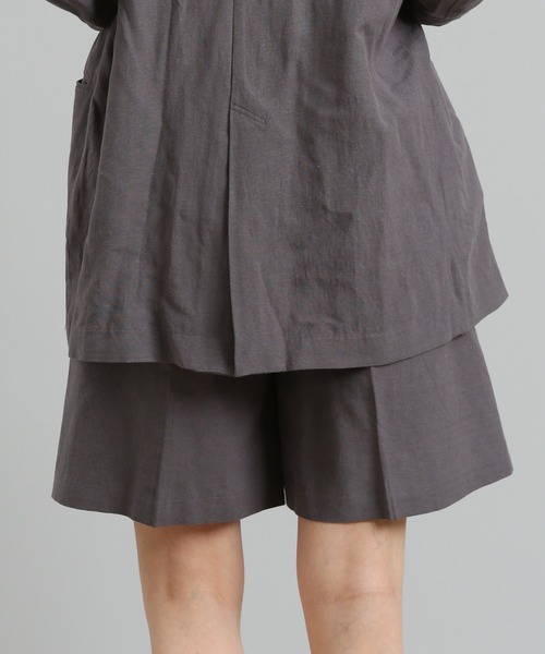 DouDou(ドゥドゥ)の「リネンショートパンツ(その他パンツ・レディース・ベージュ/チャコールグレー・FREE)」の16枚目の写真