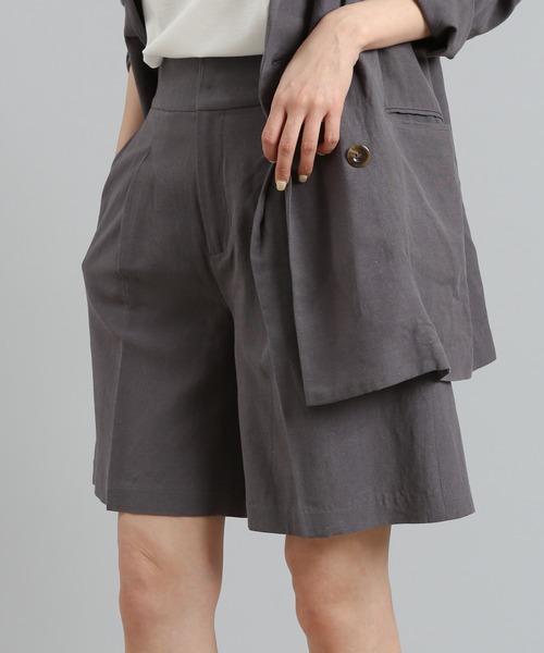 DouDou(ドゥドゥ)の「リネンショートパンツ(その他パンツ・レディース・ベージュ/チャコールグレー・FREE)」の17枚目の写真