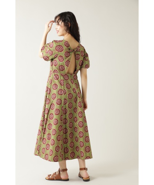 ROSE BUD（ローズバッド）の「インドボリュームスリーブワンピース（ワンピース・レディース・グリーン/ブラウン/オレンジ・ONE SIZE/FREE）」の9枚目の写真