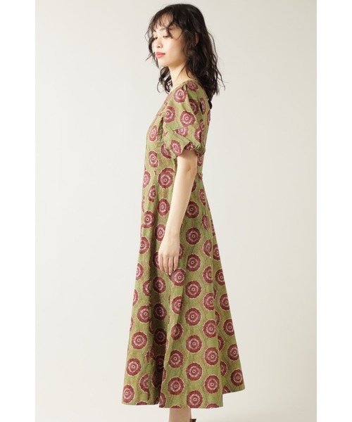 ROSE BUD（ローズバッド）の「インドボリュームスリーブワンピース（ワンピース・レディース・グリーン/ブラウン/オレンジ・ONE SIZE/FREE）」の12枚目の写真