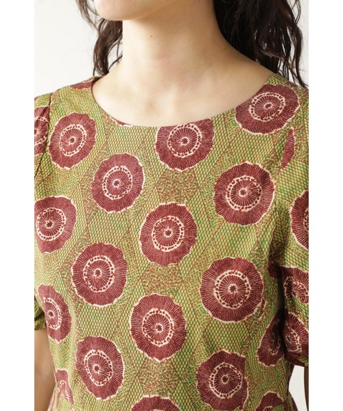 ROSE BUD（ローズバッド）の「インドボリュームスリーブワンピース（ワンピース・レディース・グリーン/ブラウン/オレンジ・ONE SIZE/FREE）」の11枚目の写真