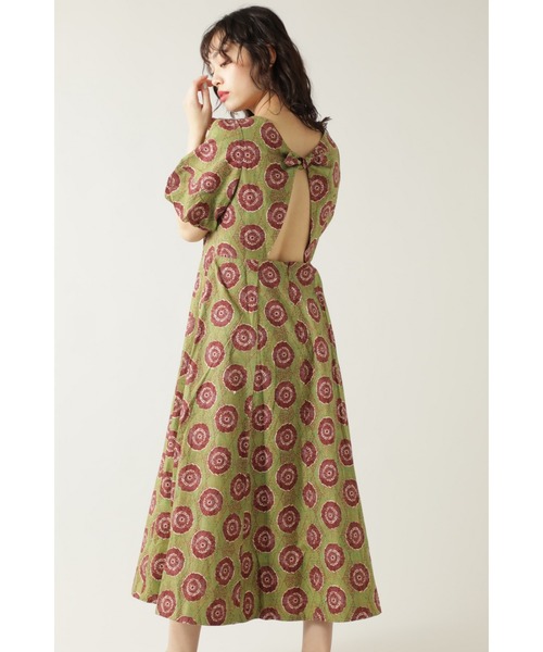 ROSE BUD（ローズバッド）の「インドボリュームスリーブワンピース（ワンピース・レディース・グリーン/ブラウン/オレンジ・ONE SIZE/FREE）」の20枚目の写真