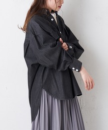 PUAL CE CIN | 【Ｄu noir】シャンブレーデニムブラウス(シャツ/ブラウス)