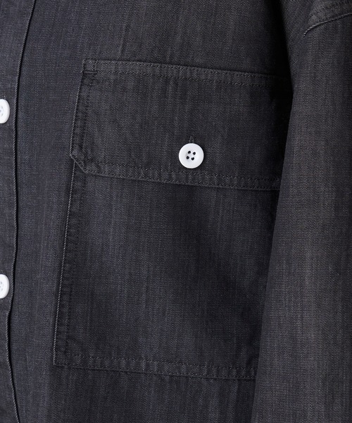 PUAL CE CIN（ピュアルセシン）の「【Ｄu noir】シャンブレーデニムブラウス（シャツ/ブラウス・レディース・ブラック/インディゴブルー・FREE）」の18枚目の写真